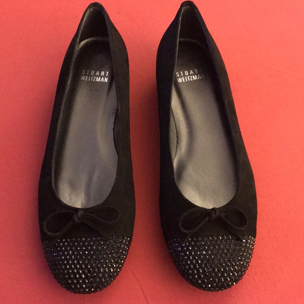 Stuart Weitzman jewel studded cap toe